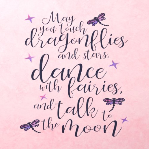 Dragonflies and Stars Motivational Quote Wall Decal