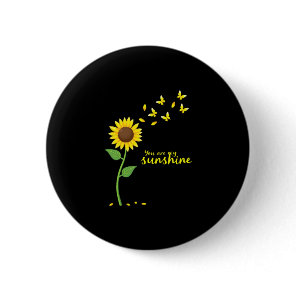 Dragonflies and Sunflower You Are My Sunshine (1) Button