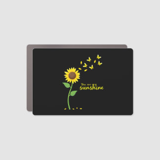 Dragonflies and Sunflower You Are My Sunshine (1) Car Magnet