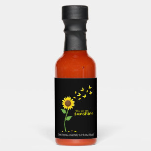 Dragonflies and Sunflower You Are My Sunshine (1) Hot Sauces