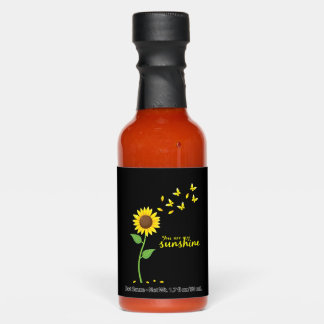 Dragonflies and Sunflower You Are My Sunshine (1) Hot Sauces