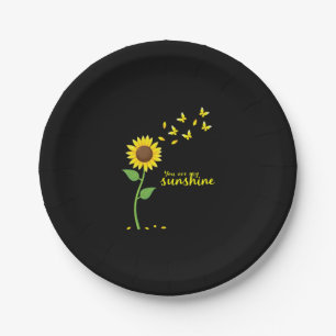 Dragonflies and Sunflower You Are My Sunshine (1) Paper Plates
