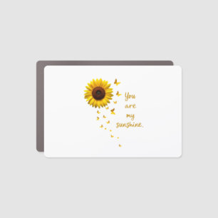 Dragonflies and Sunflower You Are My Sunshine Car Magnet