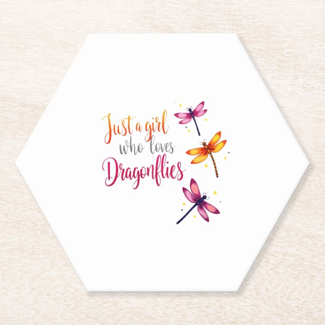 Dragonflies Animals Women Gift Idea Dragonfly (2) Paper Coaster (Front)