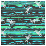 Dragonflies - Aqua Fabric