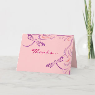 DRAGONFLIES Baby Naming Thank You Card