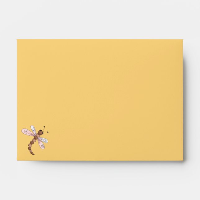 Dragonflies & Blue Country House Envelope (Front)