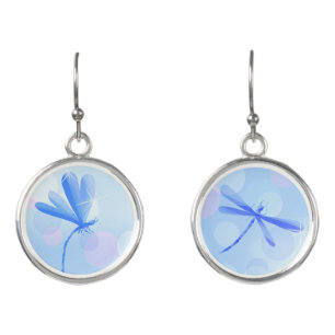 Dragonflies blue earrings