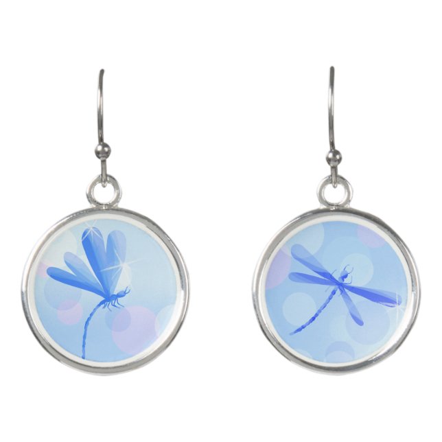 Dragonflies blue earrings (Front)