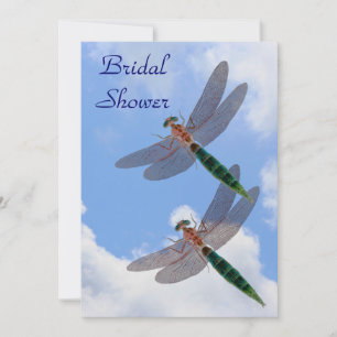 Dragonflies Blue Sky Bridal Shower Invitation