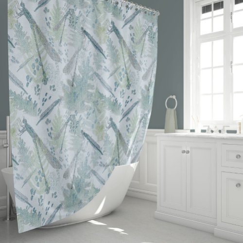 Dragonflies Blues Shower Curtain