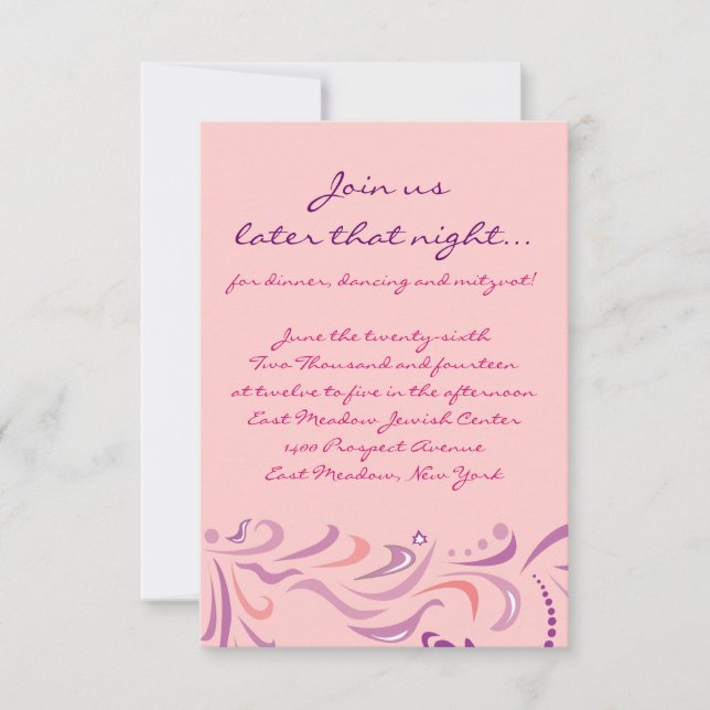 DRAGONFLIES B'nai Mitzvah Invitation (Front)