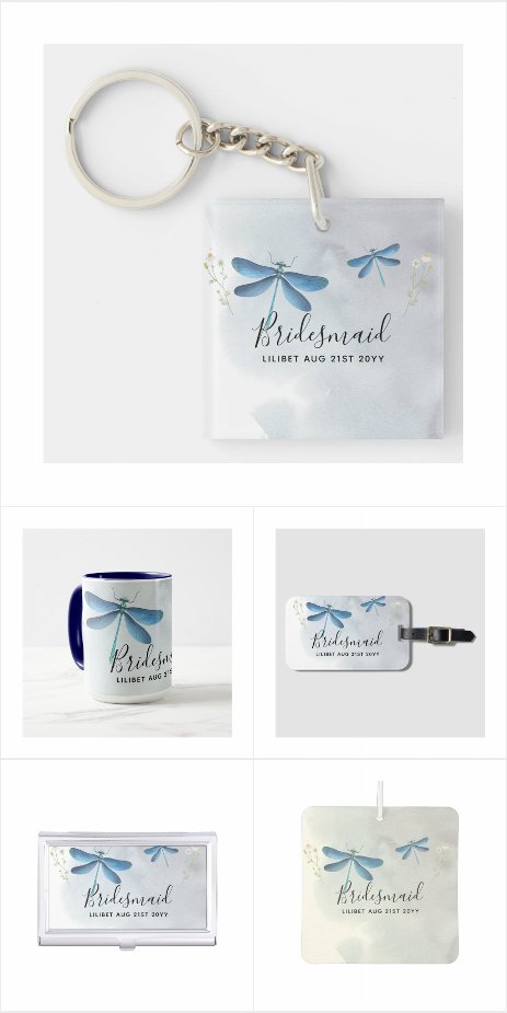 Dragonflies Bridal Party Gifts