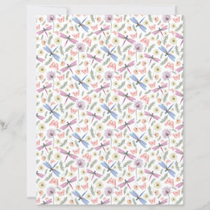 Dragonflies & Butterflies Scrapbook Paper