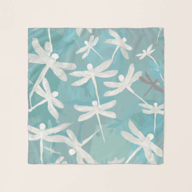 Dragonflies Chiffon Scarf (Front)