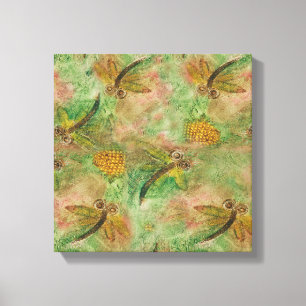 Dragonflies Cotton Candy Canvas Print