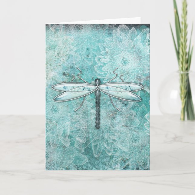 Dragonflies Damselflies Flowers | Greeting Cards (Front)