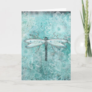 Dragonflies Damselflies Flowers Greeting Cards