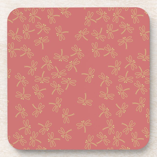 dragonflies drink coaster (Front)