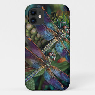 Dragonflies in a Colorful Garden iPhone 11 Case