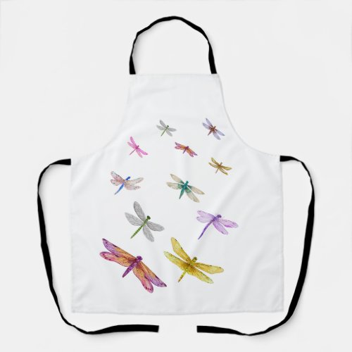 Dragonflies in flight apron