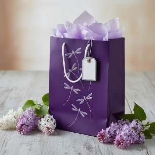Dragonflies in flight medium gift bag