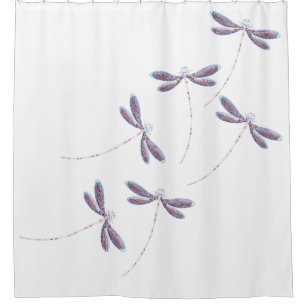 Purple Dragonfly Shower Curtains Zazzle