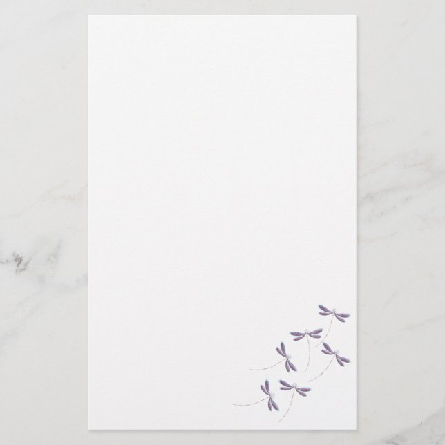 Dragonflies in flight stationery (Front)