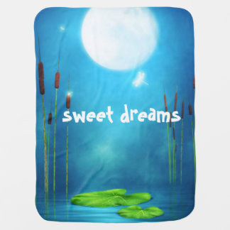 dragonflies in the moonlight baby blanket
