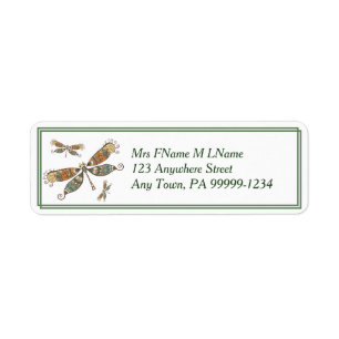 Dragonflies Label