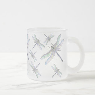 DRAGONFLIES mug (frosted glass)