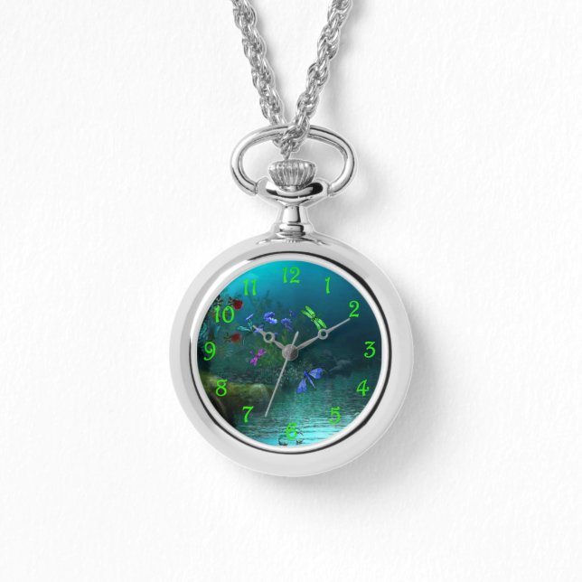 Dragonflies Necklace Watch (Front)