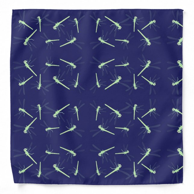 Dragonflies on blue bandana (Front)