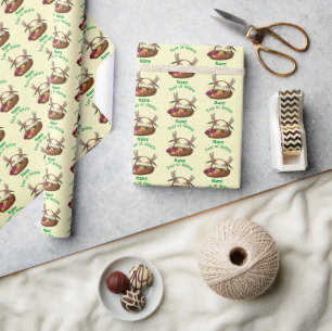 Dragonflies On Flower Basket Personalized Wrapping Paper