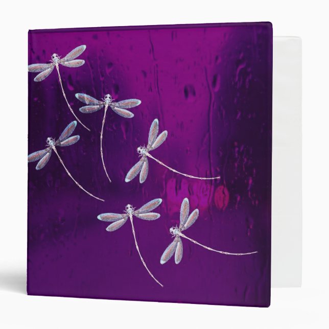 Dragonflies on water 3 ring binder (Front/Inside)