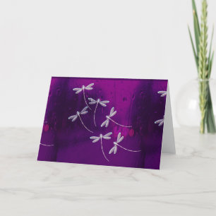 Dragonflies on water card
