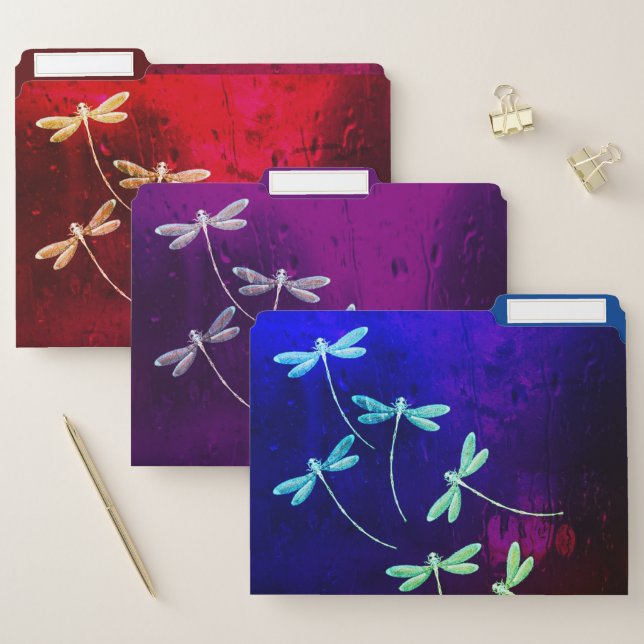 Dragonflies on water file folder (Set)