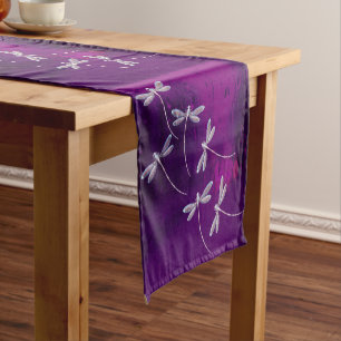 Dragonflies on water short table runner