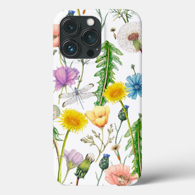 Dragonflies on Wildflowers  Case-Mate iPhone Case (Back)
