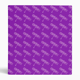 Dragonflies, pale orchid on deep purple binder