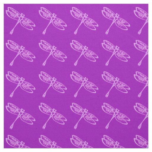 Dragonflies, pale orchid on deep purple fabric
