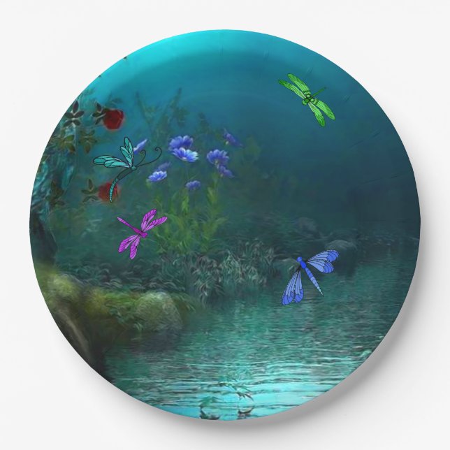 Dragonflies  paper plates (Front)