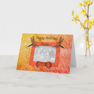 Dragonflies Personalized Photo Birthday Card