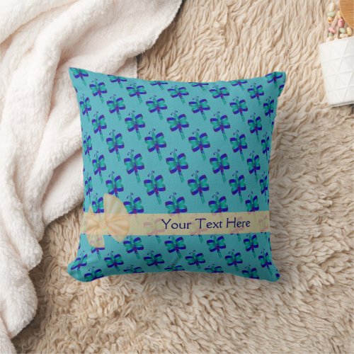 Dragonflies Personalized  Throw Pillow