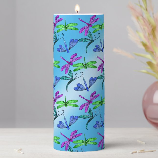 Dragonflies Pillar Candle (In Situ)