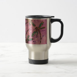 Dragonflies Pink Fizz Travel Mug