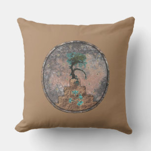 Dragonflies playing on the mountain. outdoor pillow