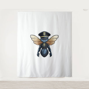 Dragonflies police tapestry