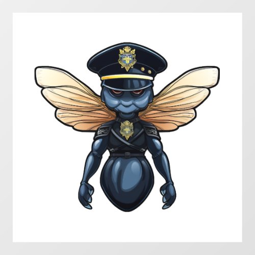 Dragonflies police wall decal 