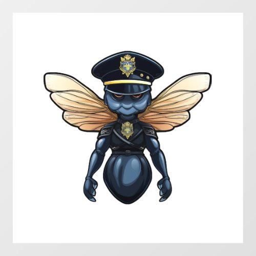 Dragonflies police wall decal 